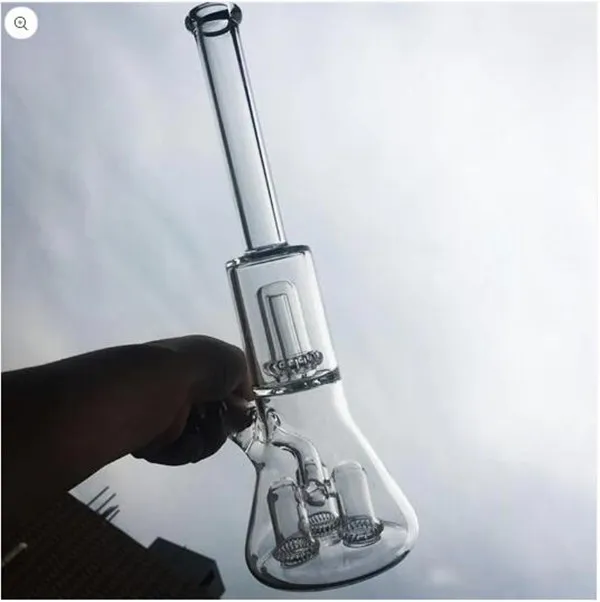 비커 봉 두꺼운 유리 물 파이프 hookahs dab rig 그릇 오일 굴착 파이프 물 봉 버블 러 흡연 액세서리