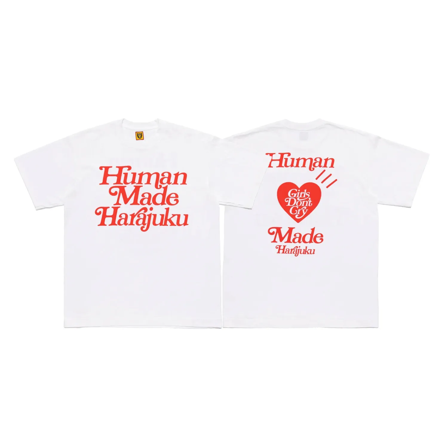 Love Girls Dont Cry Letter Printed HUMAN MADE Mens T-Shirts 100% Cotton Comfortable Fabric Short Sleeved T shirt for Men Women S-2XL Japan Tide Brand Tee