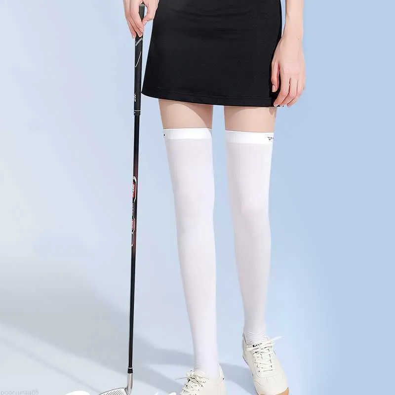 Sexy Socks Golf Sports Socks Girls Ice Silk High Stockings White Sun Cream Warm Knee Socks Summer Fashion Accessories For Dress And Cosplay