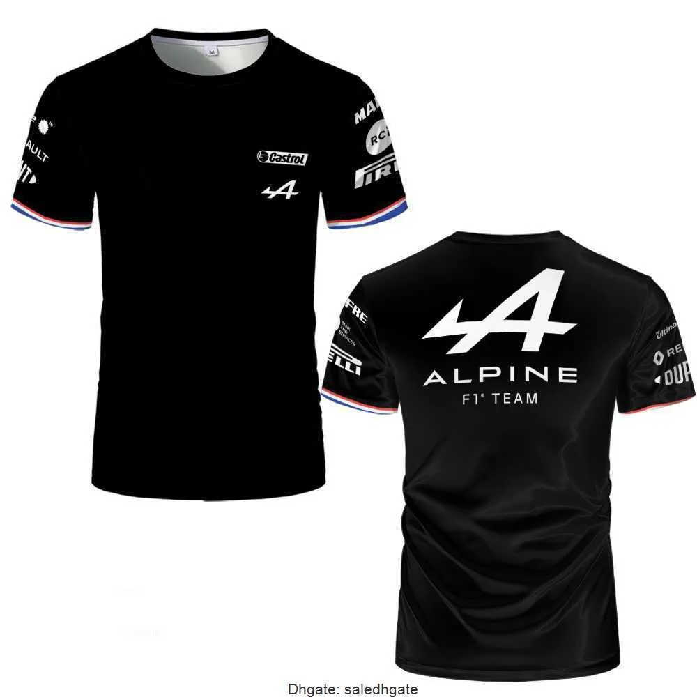 2023 Nouveau Alp T-shirt décontracté F1 Formula One Racing Alonso Racing 3D Print Street Style T-shirt à col rond pour hommes T-shirts pour enfants