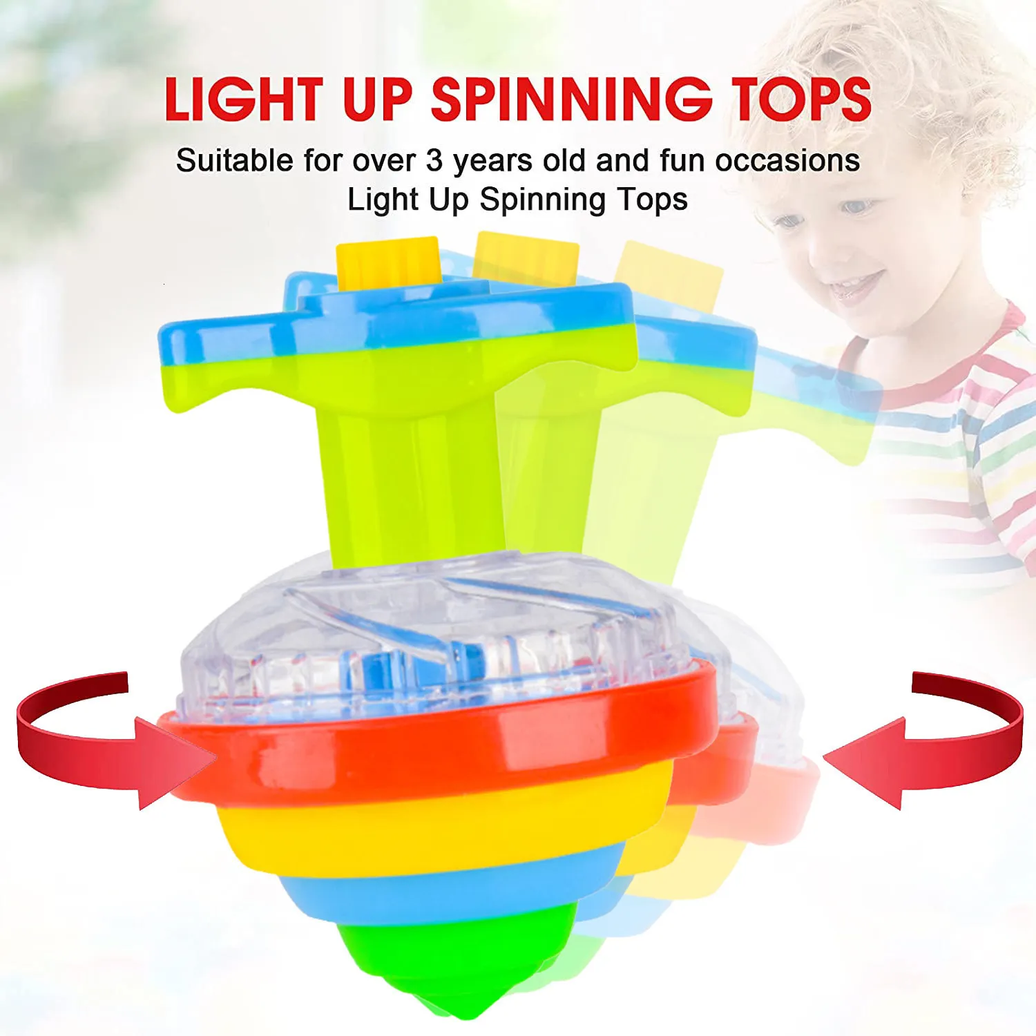 Ilumine o pião giratório - Pião giratório em flash de música, Balance Top  Spinner Brinquedo Giratório para Desktop Adultos Presente Único Brinquedo  Inquieto Generic