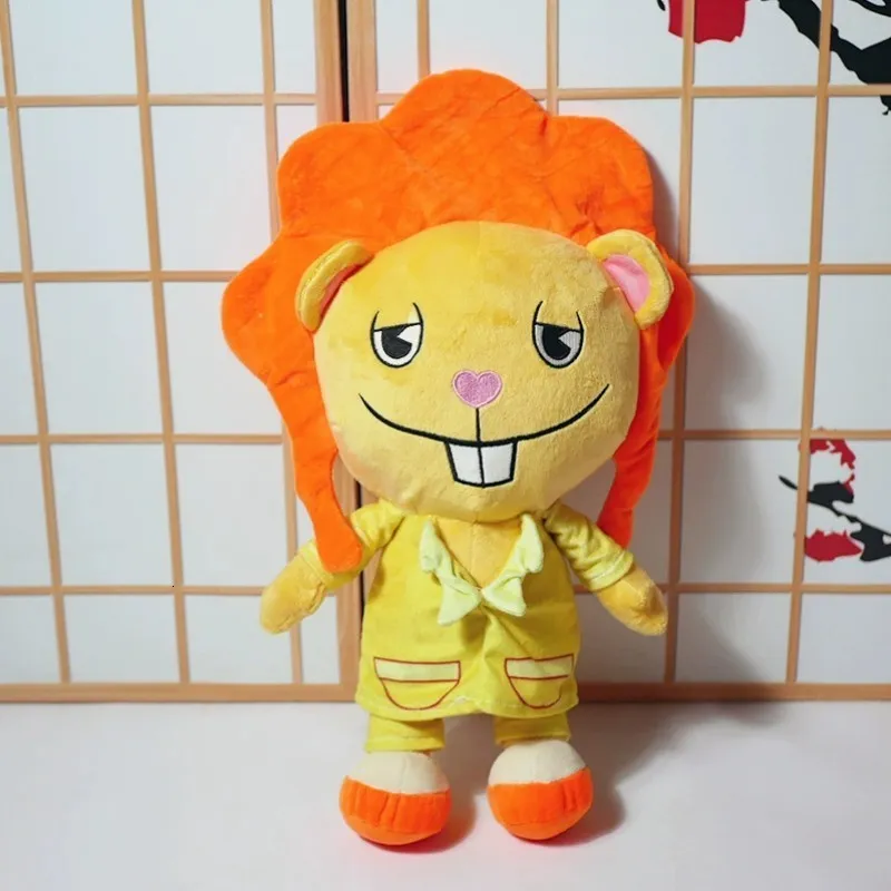 Plush dockor Happy Tree Friends Plush Full Ser Toy Disco Bear Doll 45cm Anime HTF DB Cosplay för gåva 230626