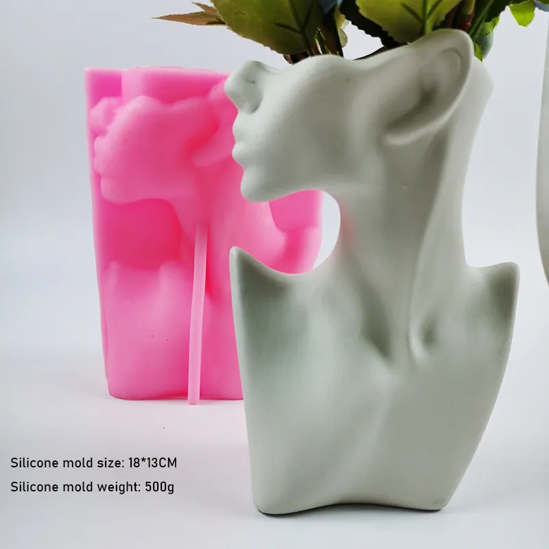 BINYI Stampo in Resina Vaso di Fiori Stampi Silicone per Cemento Stampo Pianta Grassa Vasi di Piante Stampi per Resina Silicone Bottiglia per Resina