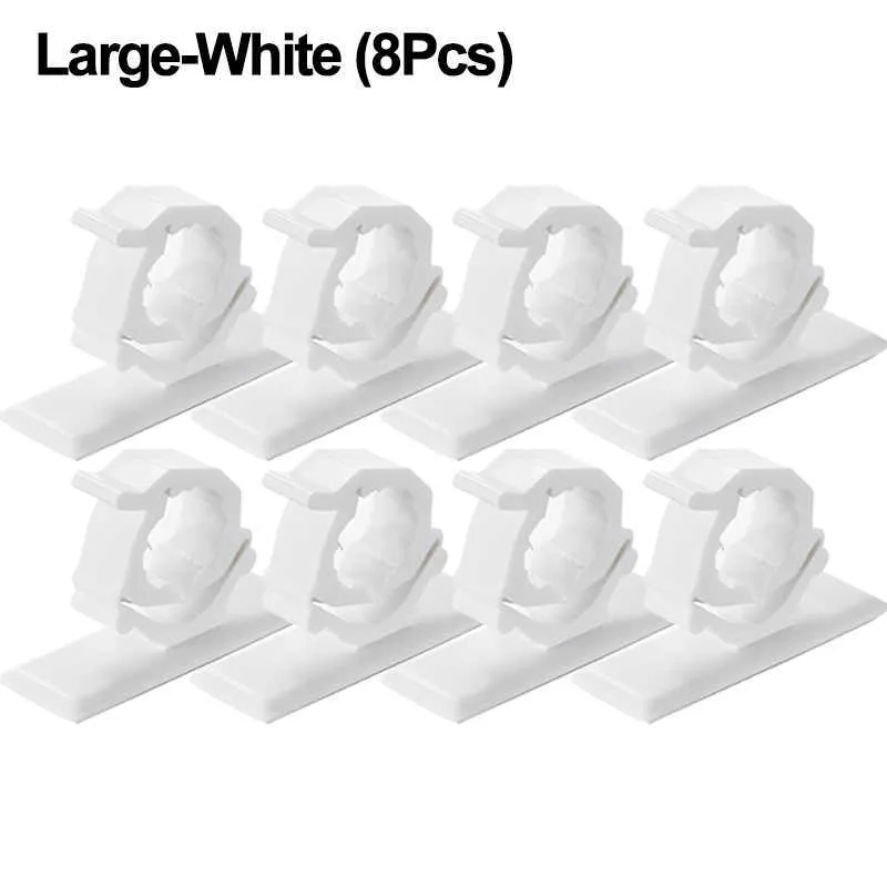 Self-Adhesive Cable Clips, Multipurpose Finisher Wire Clamp Cord Organizer Home Essentials Wire Holder Cord Management Cable Wire 10pc White