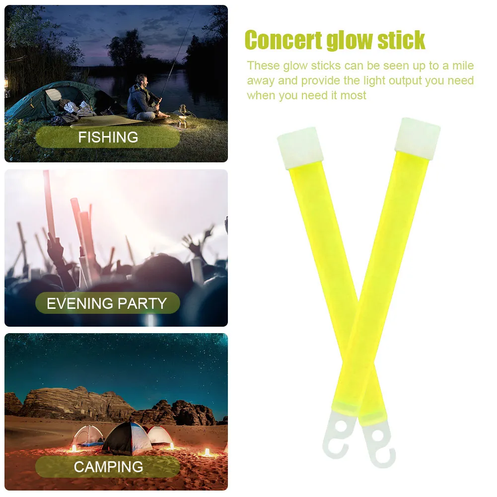 6 Inch LED Glow Sticks With Hook Film For Outdoor Emergencies, Concerts,  And Parties 1 From Dao07, $24.25