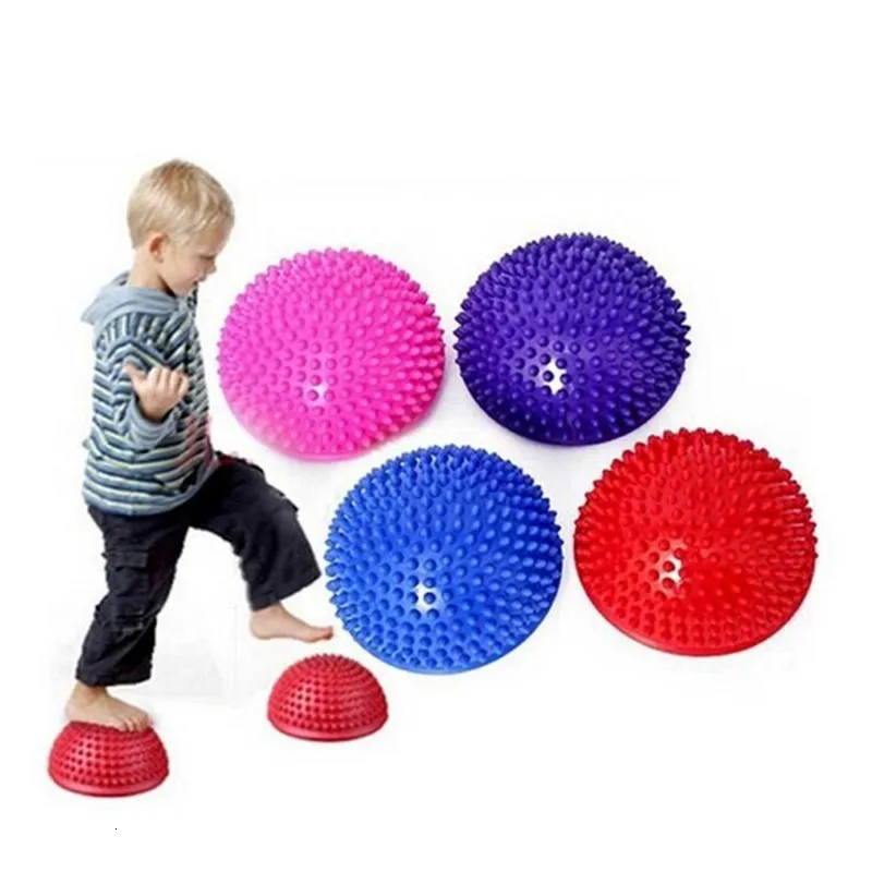 Yoga Balls Children's Inflatable Hemispherical Yoga Ball Massage Sports Trainer Balance Ball Fitness Training Fitness Ball 230625