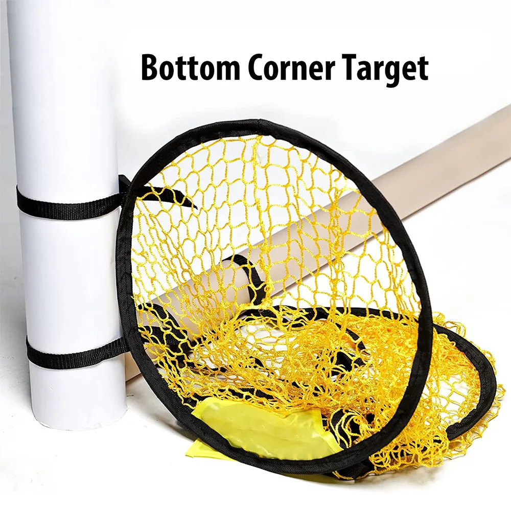 Lot De 2 Cibles Football Top Bins - Filet En Nylon Avec Cadre, 4 Sangles, Pliable, Pour Améliorer La Précision De Tir