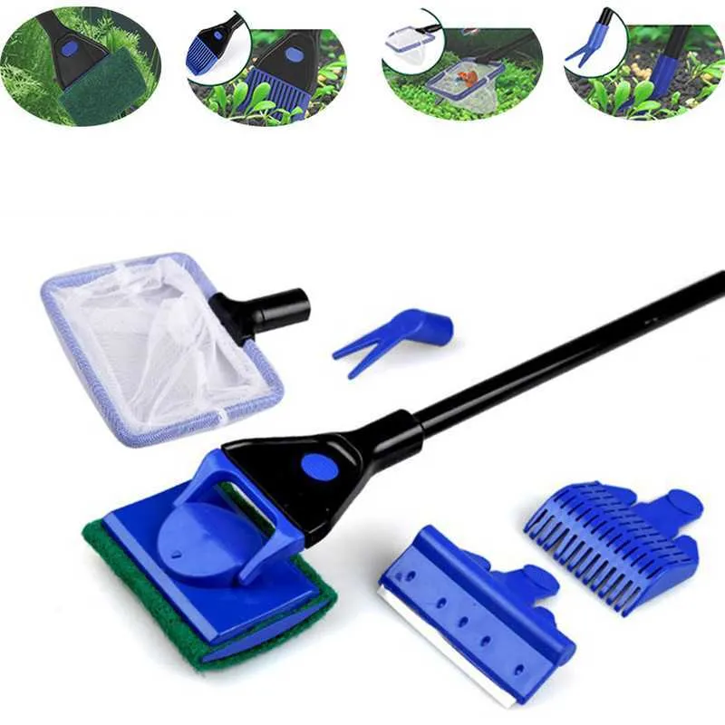 5 In 1 Fish Filter Tank Cleaning Set With Aquarium Accessories Includes Fish Filter Net Gravel Grass Fork Rake And Algae Scraper From Cleanfoot elitestore 2.37 DHgate.Com