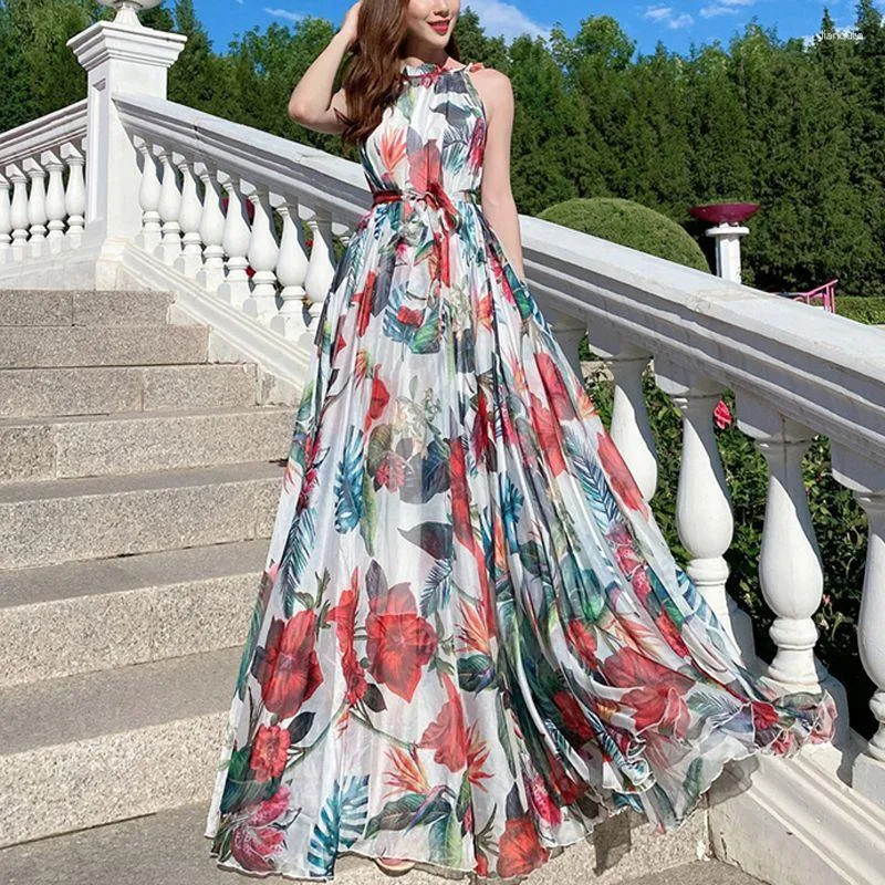 Boho Floral Maxi Dress - Womens Ethnic Style Sundress, Sexy A-Line Swing  Dress, Sleeveless Casual Robe, Perfect for Parties from Dhgate Ethnic  Clothing - price 55.8