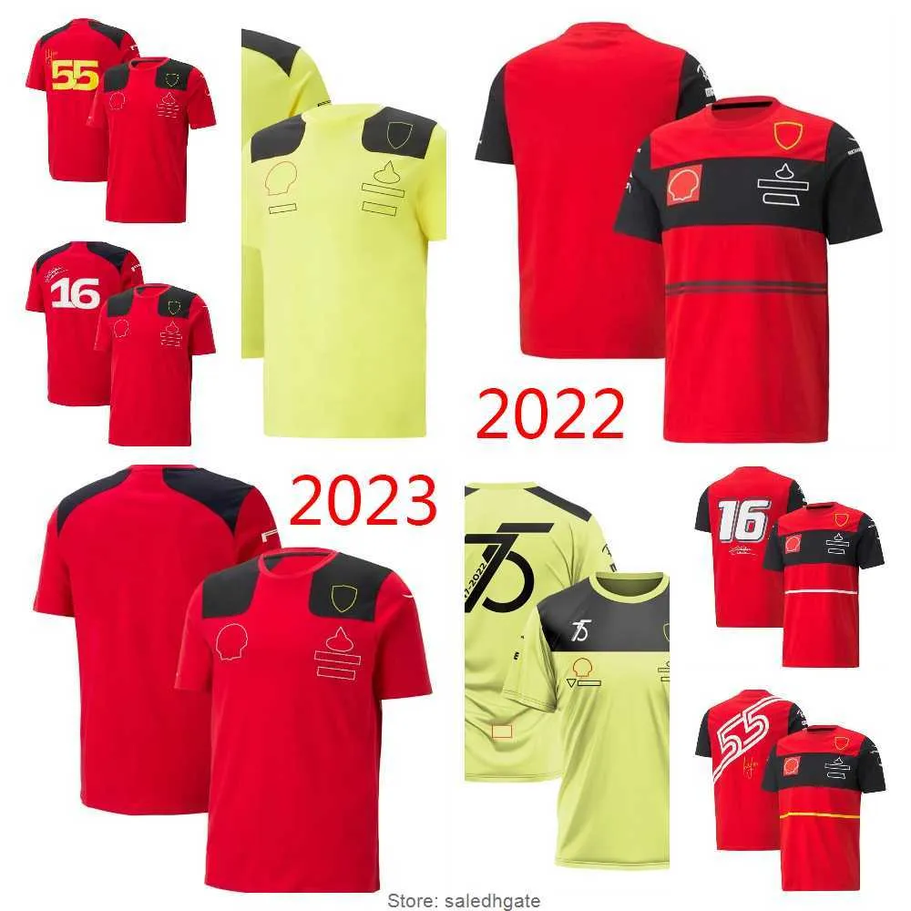 2023 Ferari Herren T-Shirts Neue Saison Racing Sportswear Männer und Frauen Sommer Fans Shirt Plus Size Kleidung Kurzarm F1 Team T-Shirt