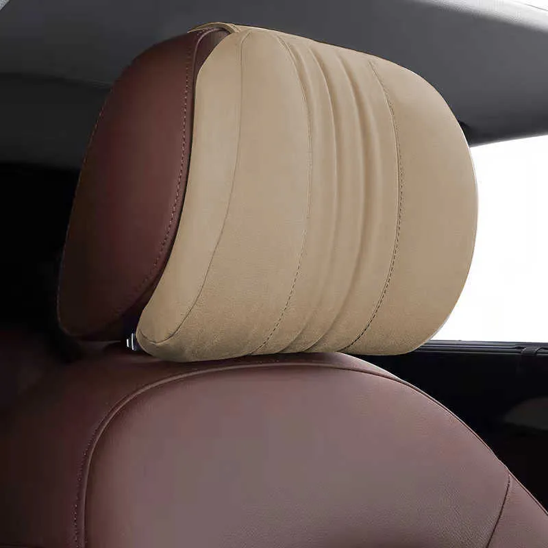 Forbell Car Headrest Pillow Suede Fabric Car Neck Pillow Car Seat Pillow  Rest Headrest Memory Foam Headrest Car Headrest