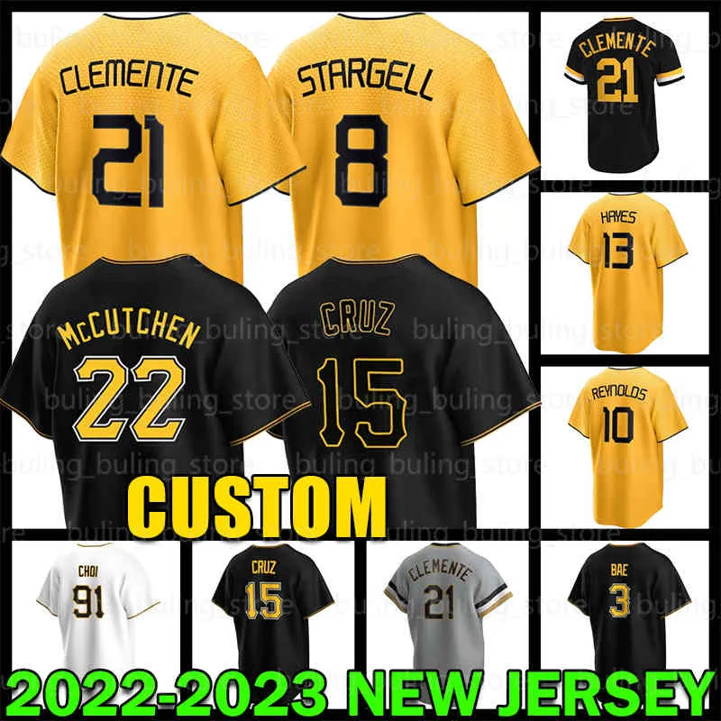 21 Roberto Clemente 15 Oneil Cruz Baseball Jersey Andrew 22 McCutchen 2023 City Connect Bryan Reynolds Willie Stargell Pittsburgh Kebryan Hayes 3 Ji Hwan Bae Bae