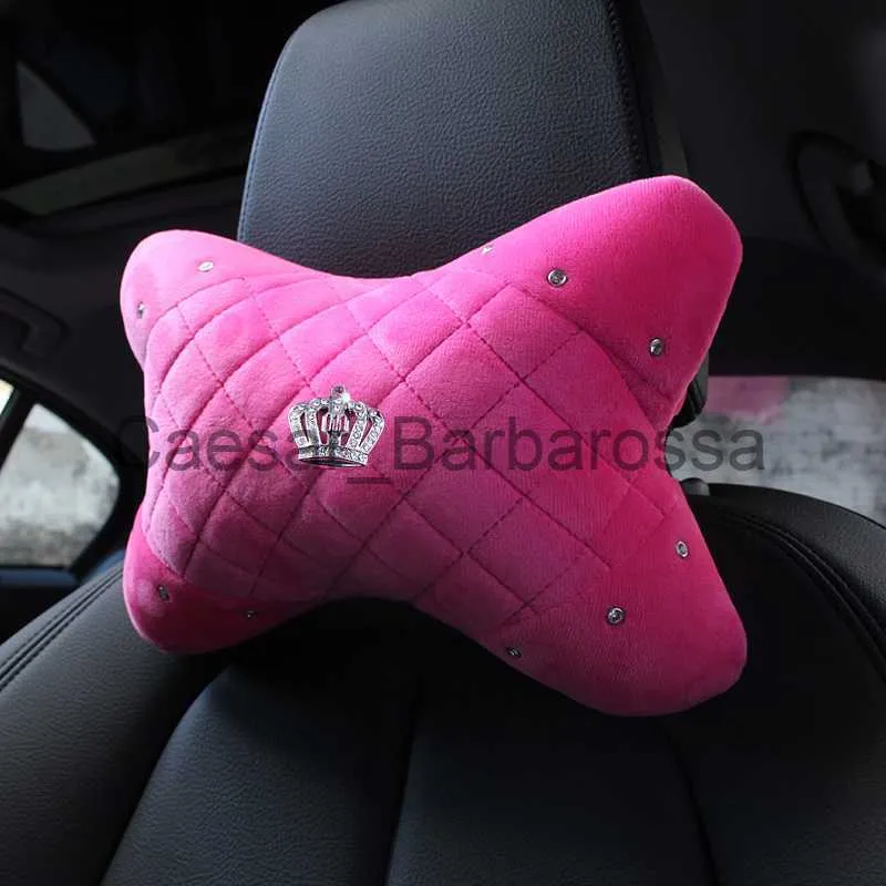 Kissen Frauen Rosa Plüsch Auto Hals Kristall Krone Auto Innen Kopfstütze  Sitz Unterstützung BoneShaped Taille S Auto Zubehör X0626 X0625 Von 9,78 €