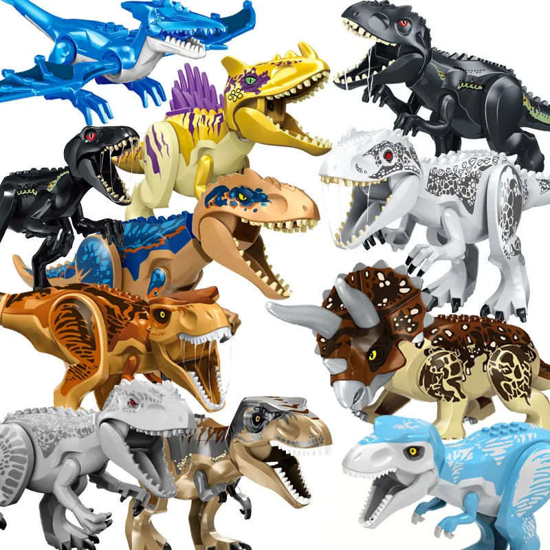 48 types de figurines de dinosaures du parc Jurassic World de grande taille, briques à assembler, blocs de construction, jouets tyrannosaure Rex, cadeau pour enfants, meilleure qualité