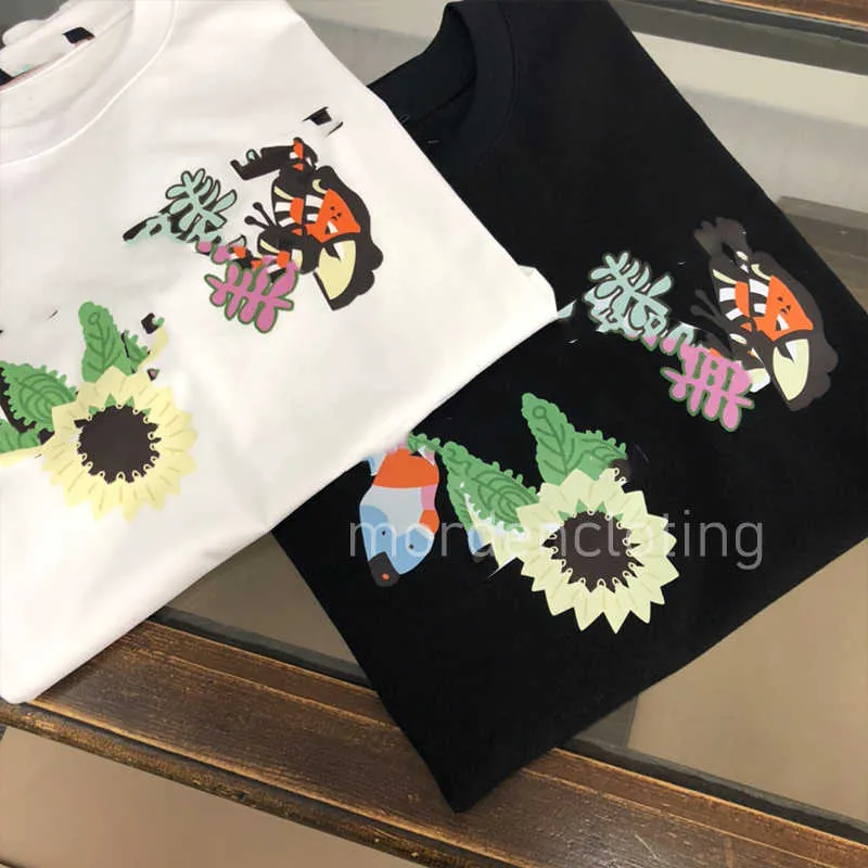 Herrens högkvalitativa tyg Kort ärm Parstil Spring/Summer Ny trend T-shirt Personlighet Mönster L Tryckt Sunflower 496111