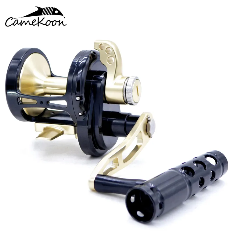 camekoon saltwater lever drag fishing reel Level Wind Star Round Trolling Reel, Right Hand, Conventional Baitcasting with Powerful Handle for Big Game : Sports & Outdoors CAMEKOON Slow Jigging Reel 9+2
