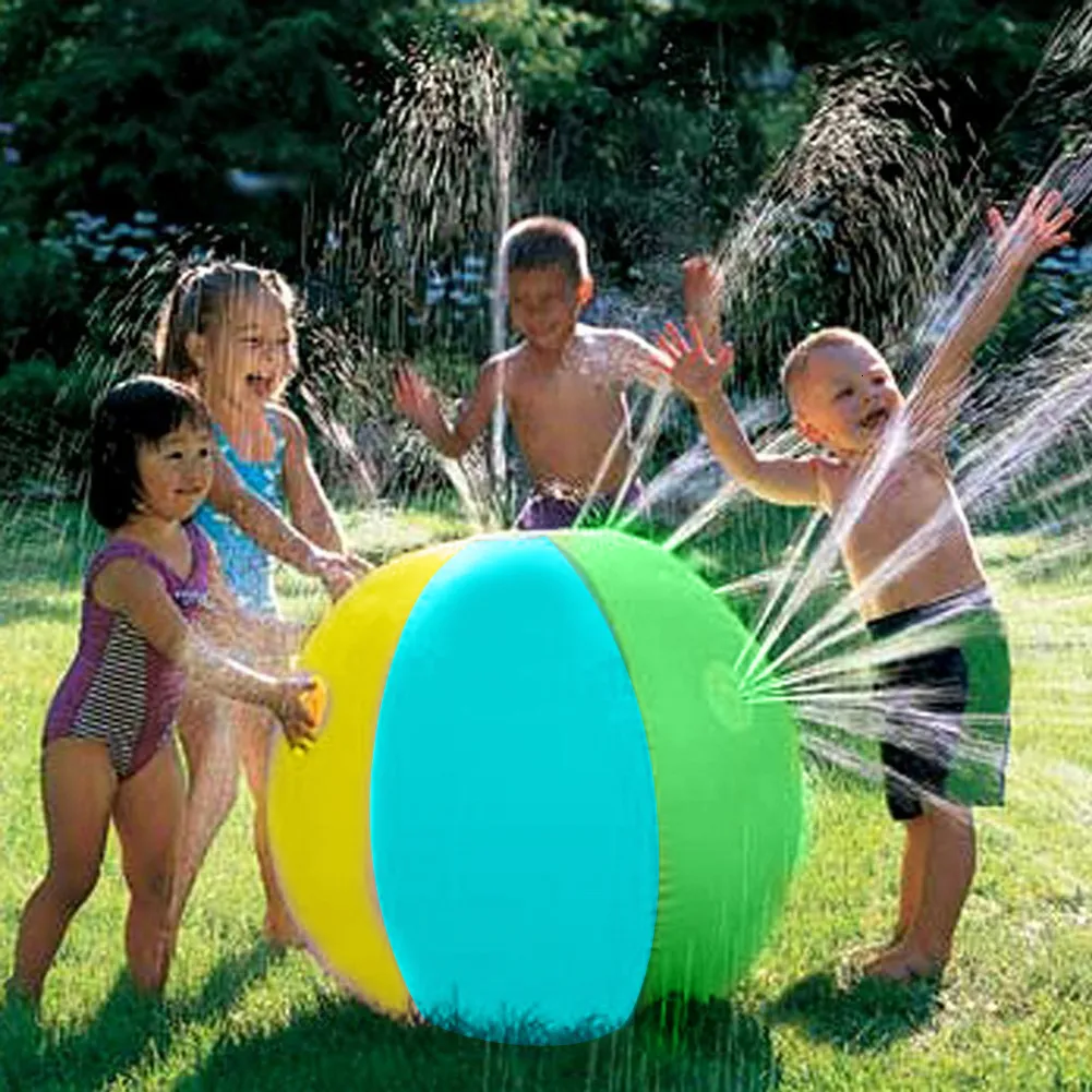 Party Ballonnen Regenboog Bal Iatable Sprinkler Strand Bal Water Ballon Zomer Outdoor Kids Zwemmen Speelgoed Kogelvis Waternevel Bal 230625