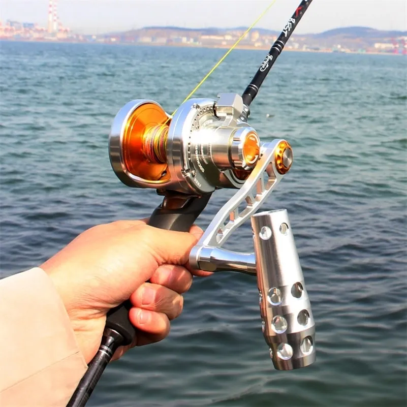 Madox Slow Jigging Baitcasting Reel, 400m Max Drag 30kg, 11BB Full Metal  Alloy Drum Alarm, for Offshore Deep Sea Fishing Trolling