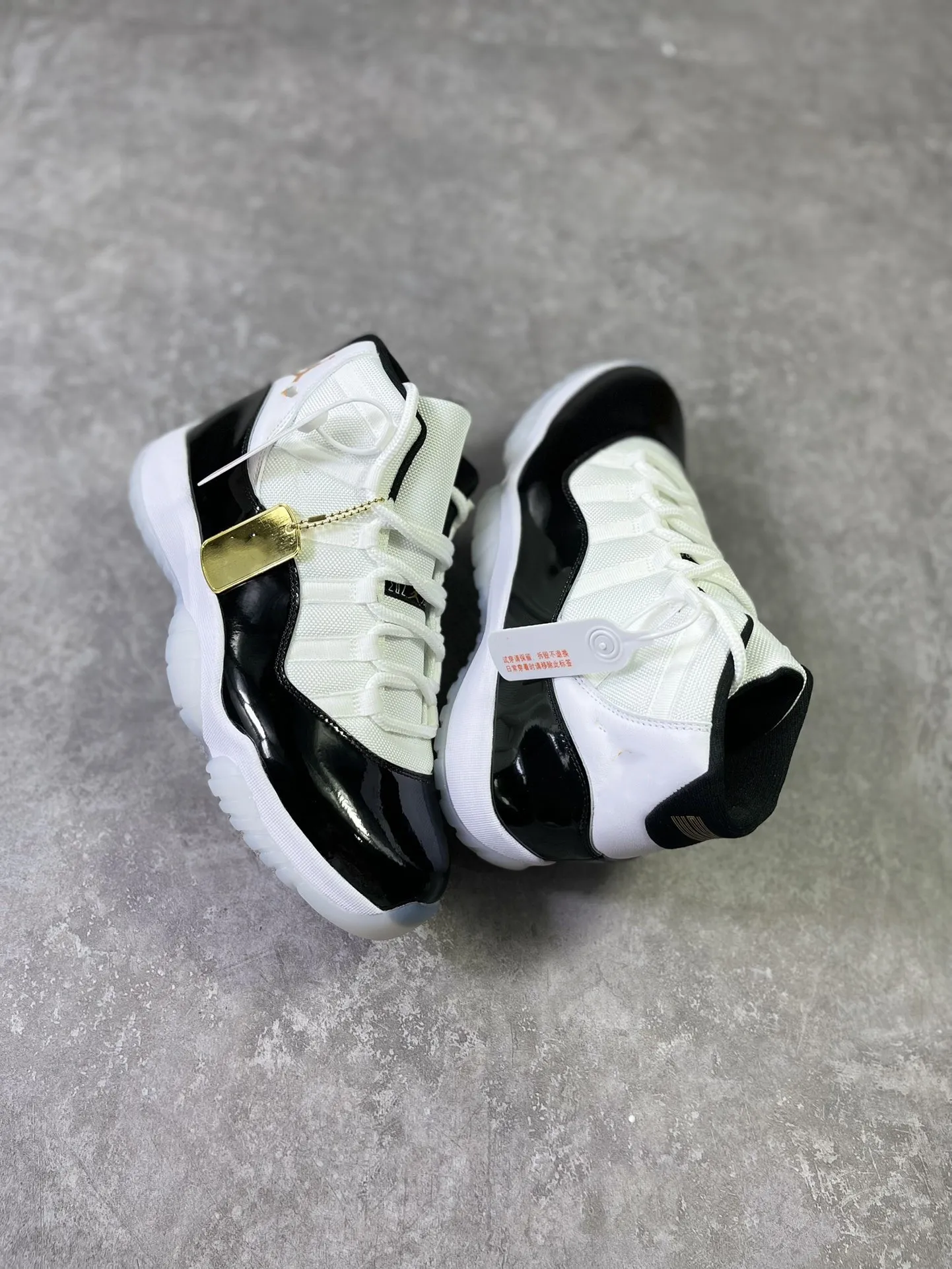 White and shop gold 11s