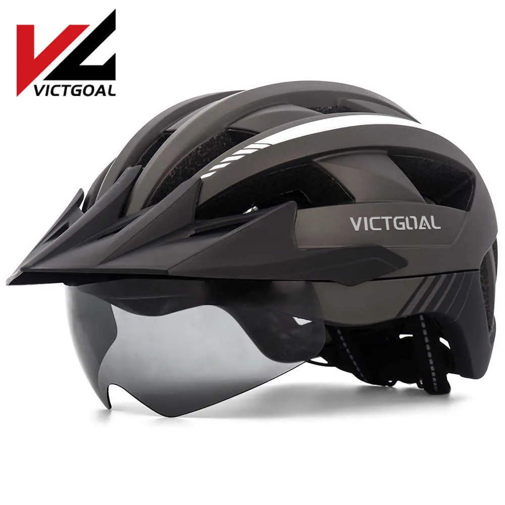 Visor Safest Mtb Helmet Cycling Helmet With Visor Rear Light Men's