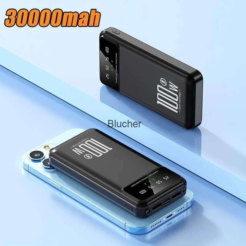 Portable 30000mAh Power Bank With LED Light For Fast Charging Of Flip Cell  Phones And IPhones Compatible With IPhone And Samsung From Blucher, $30.07