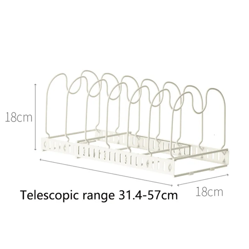 Estante Para Ollas, Organizador De Sartenes Extensible, Estante Para Ollas  Y Armario Con 4 7 Compartimentos Ajustables Para Cocina 230625 De 14,22 €