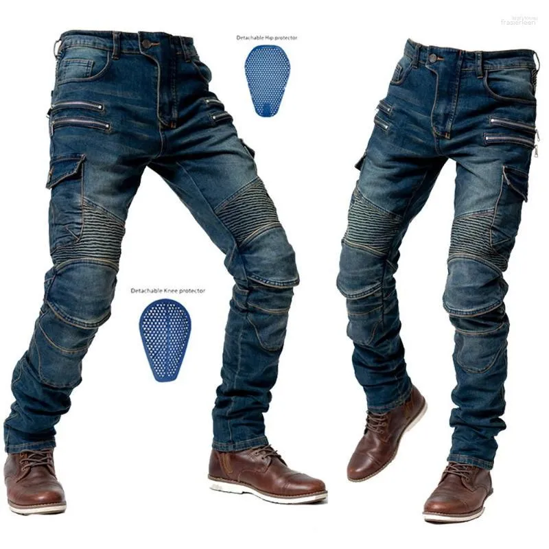 Motorkleding Kaki Broek Zwart Heren Moto Jeans Rits Beschermende uitrusting Blauwe Motorbroek Motocross Broek 2023