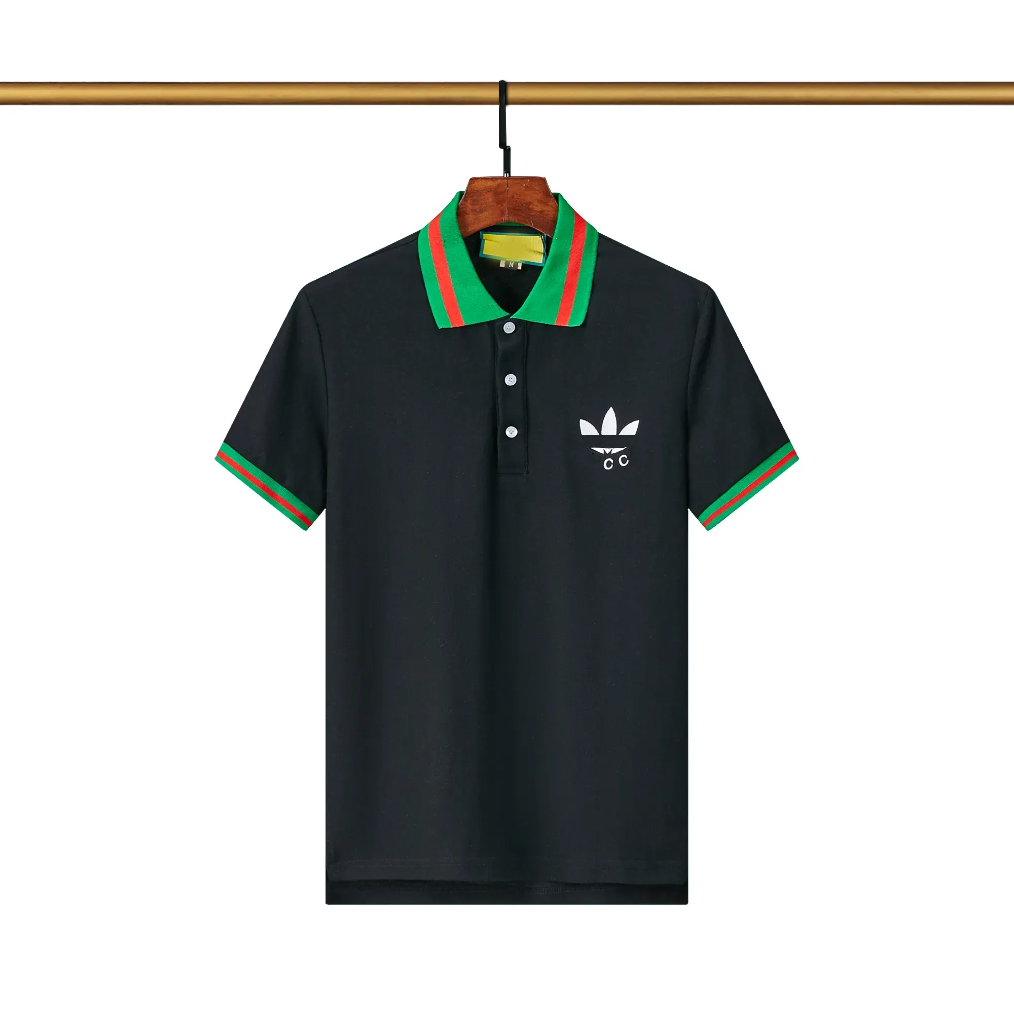 2023 Haft haftowa z krótkim rękawem bawełniana koszulka polo męska T-koszulka Koreańska moda ubrania Summer luksusowy mody męski koszulka Polo Męska odzież M-3xl