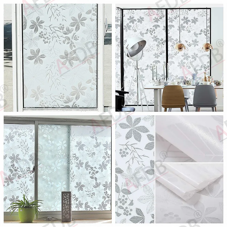 Aangepast formaat Privacy Window Film Vinyl Geen lijm Static Cling Color Rhombus Stained Frosted Glass Decoratieve Window Film Window Sticker - Nederland