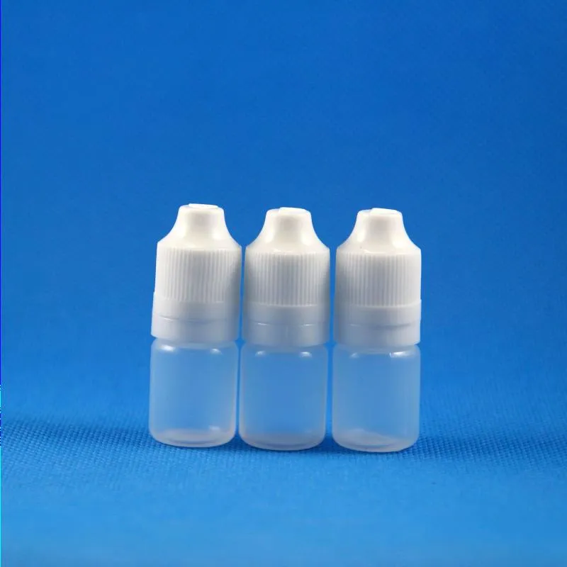 5ML LDPE 플라스틱 Dropper 병 100PCS 변조 방지 어린이 증거 팁 및 캡이있는 이중 증거 병 Cgekf