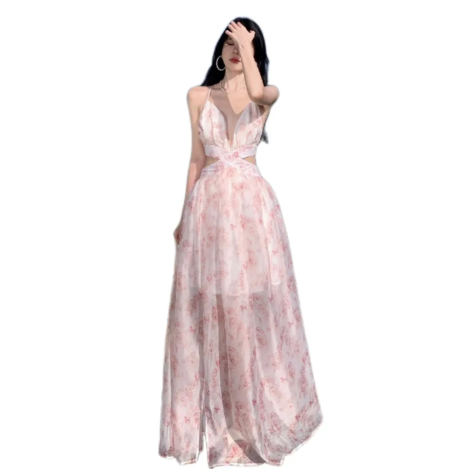 Womens floral print chiffon backless sleeveless empire waist maxi beach dress S M L from Dhgate Basic & Casual Dresses - price 32.9 Womens floral print chiffon backless sleeveless empire waist maxi beach dress S M L from Dhgate Basic & Casual Dresses - price 32.9