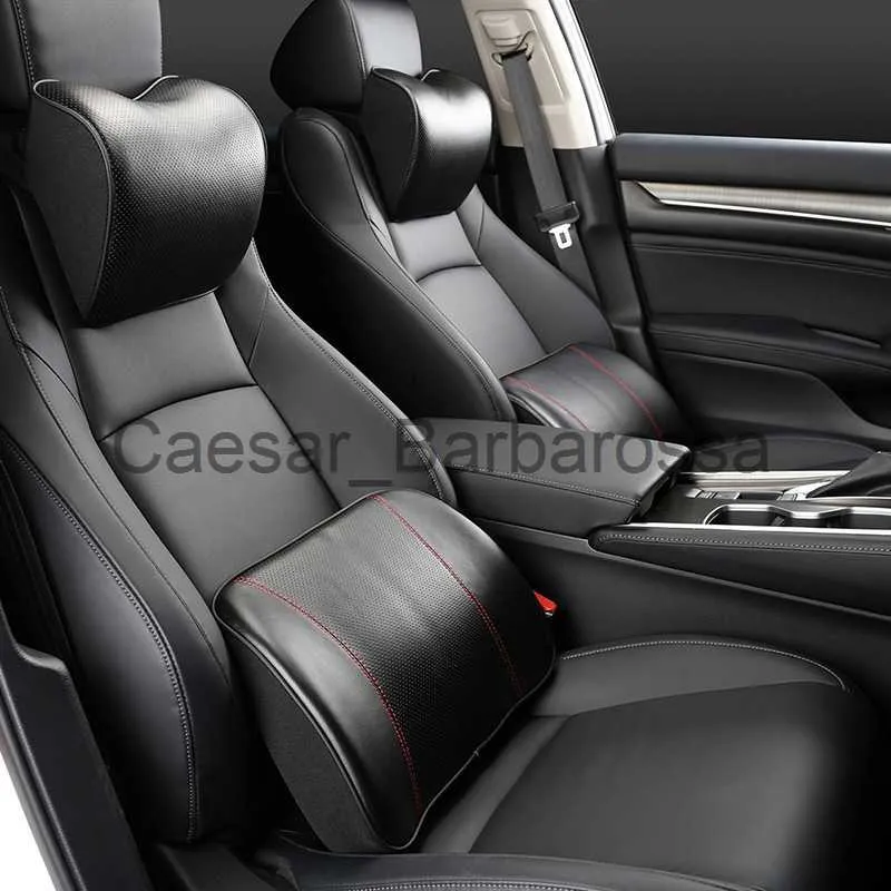 Kissen Echtes Leder Auto Hals Set Memory Foam Auto Rücksitz Zurück Kopfstütze  Lendenwirbelstützen Reise Kissen Abdeckung Zubehör X0626 X0625 Von 13,72 €