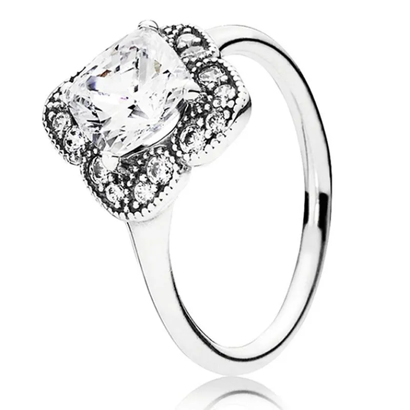 925 Silver Women Fit Rings Original Heart Crown Fashion Ring Dangling Blue Round Sparkle Two Tone Entwined Clover From 4 53 DHgate