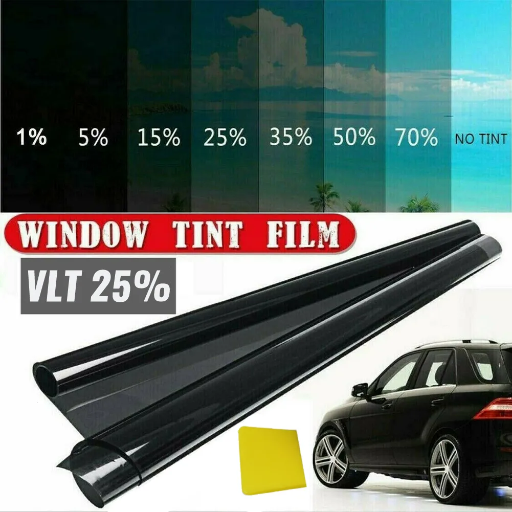 Papéis de parede Preto Folhas de janela de carro Tint Tinting Film Roll Auto Home Decore Glass Solar UV Protector Sticker Films 230625