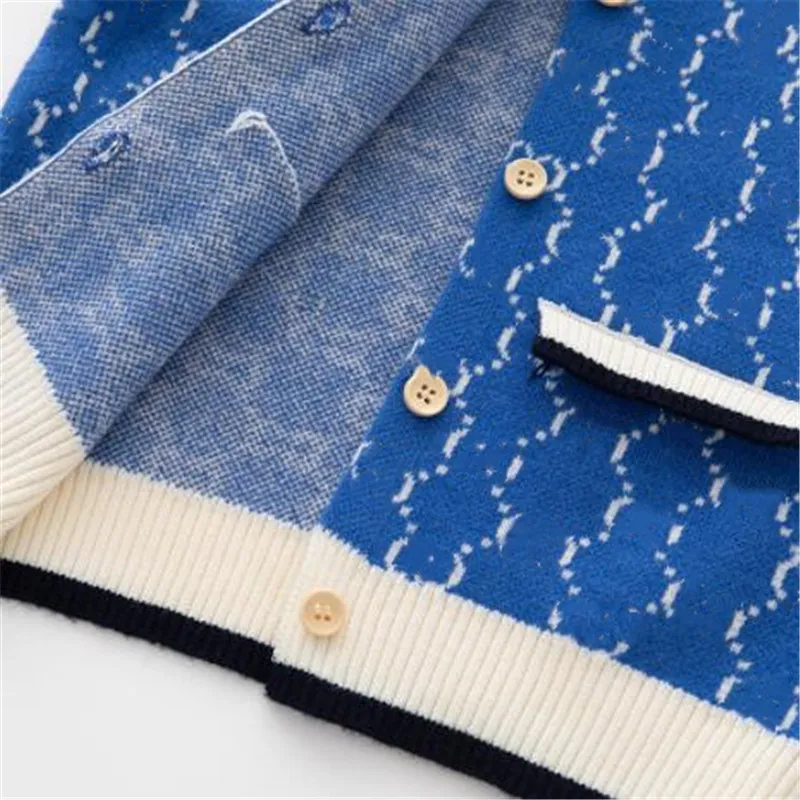 Kids Sweater Winter Warm Boy Girls Knitted Cardigan Fashion Letter Hooded Sweaters Jackets Coat outwear Children Clothing