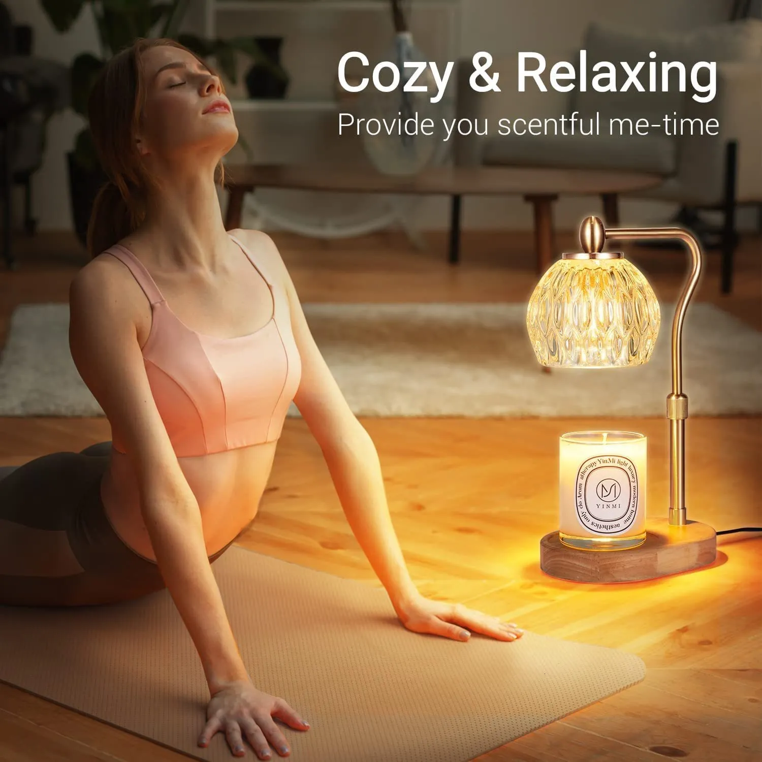 Candle Warmer Lamp With Timer And Dimmer - Candle Warmer Height Adjustable Scented Candles For Thanksgiving, Christmas, Mother's Day, Birthdays, And