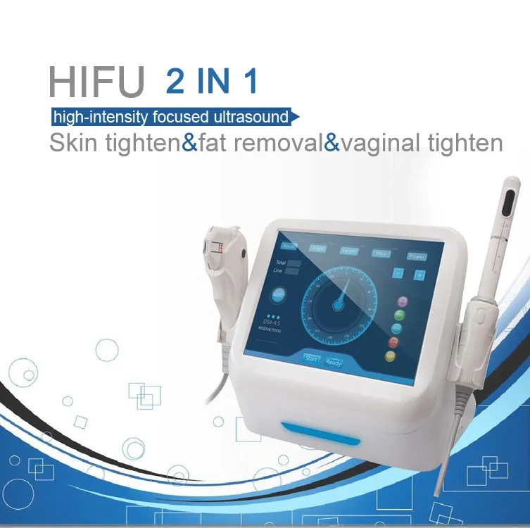 Ultrassom focalizado de alta intensidade SMAS não invasivo multifuncional HIFU 2 em 1 máquina