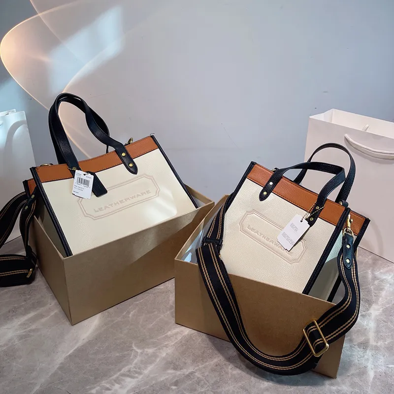 Новые классические дизайнерские сумки Coac Женские нейлоновые ремни Полевые сумки Кожаная сумка для переноски Высококачественная сумка-лидер Дизайнерская сумка для монет через плечо Размер тотализатора 30см 20см