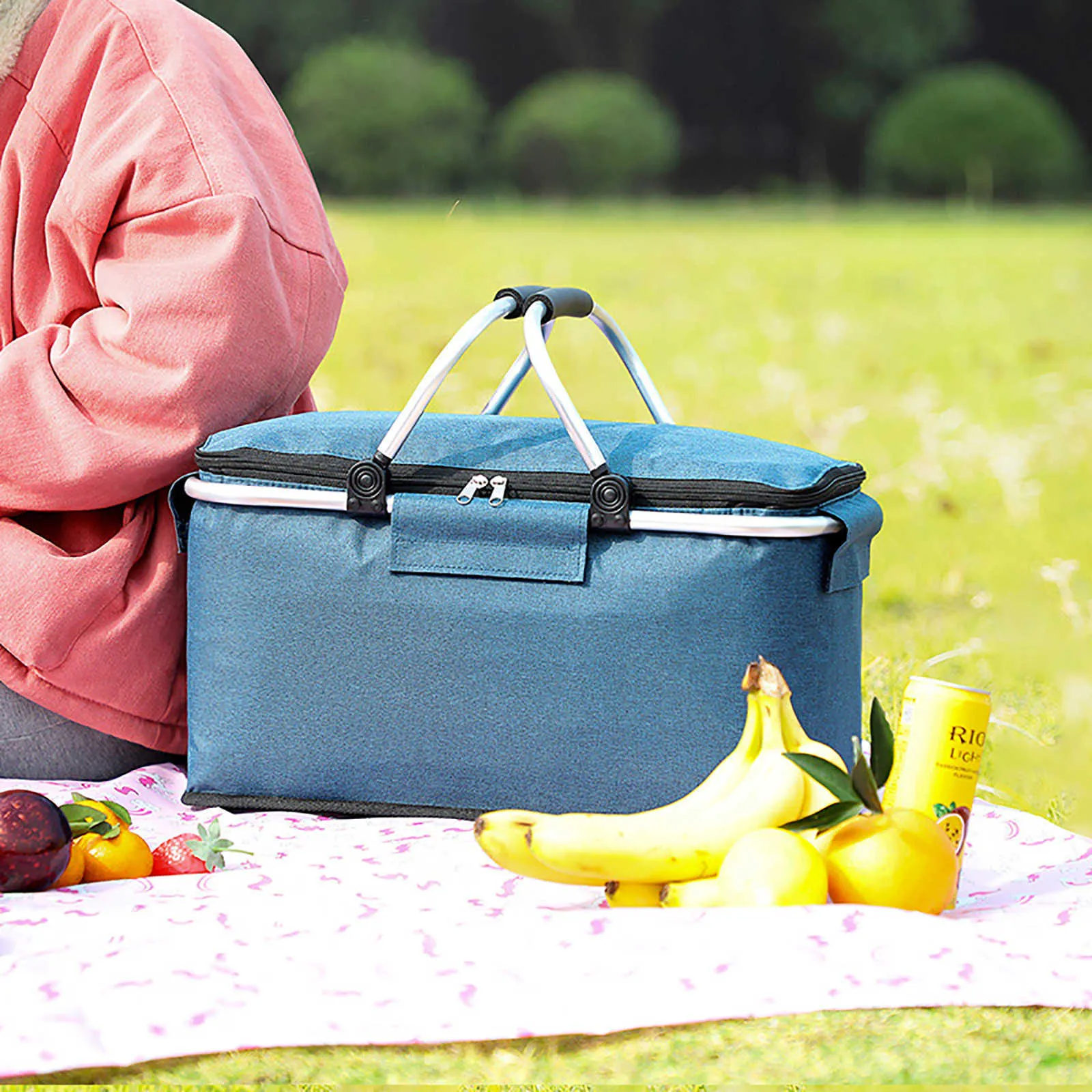 Borsa pieghevole da picnic pranzo borse isolamento a spalla lavoro