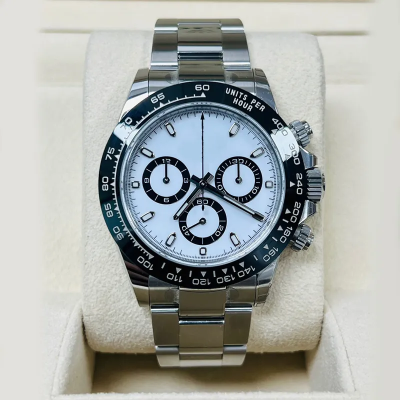 ROLEj panda horloge designer herenhorloge staal alle subdials 40 mm automatisch mechanisch uurwerk saffierglas keramische lunette zilver Dhgate horloges DAYTONAs jason007