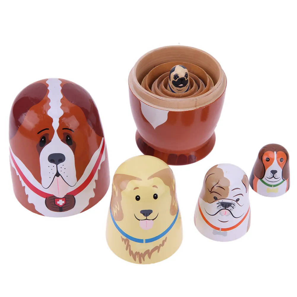 Lipstore Poupée Russe Matryoshka, Jouet Éducatif, Jouet de Coordination Main-il Empilable Ensemble de Jouets de Nidification pour Garçons Filles Cadeaux d'Anniversaire pour Enfants