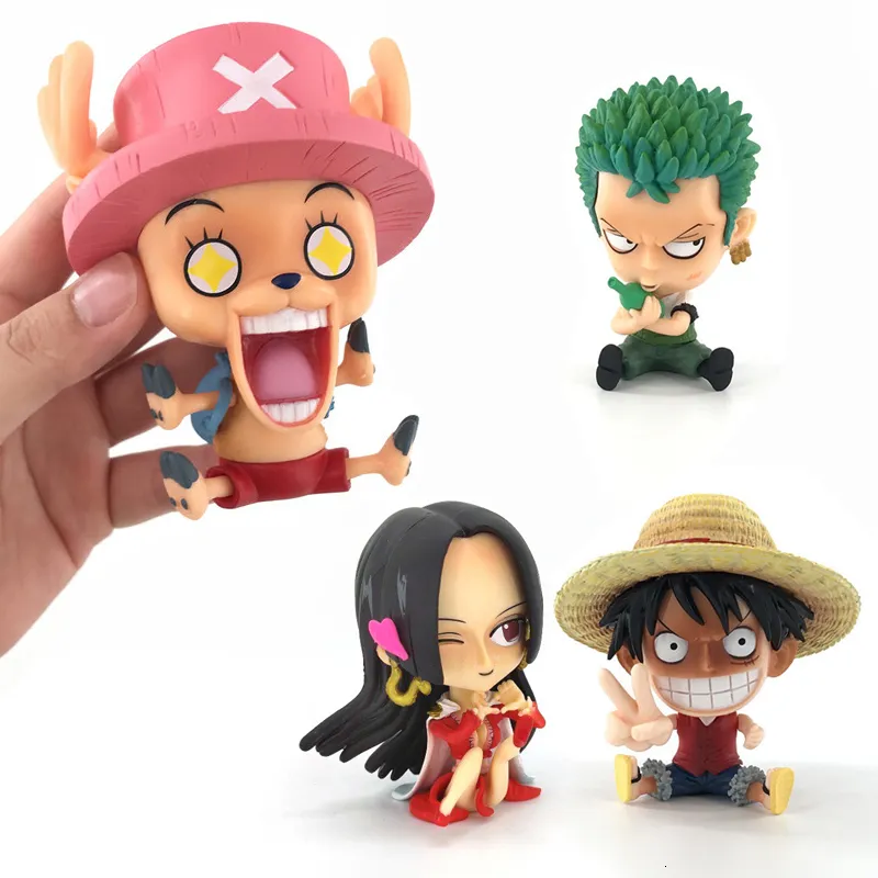 Action Toy Figures Anime Action Figure Model Toy Cartoon Sanji Usopp Nami Zoro Luffy Figures 8cm PVC Collectables Figurine Doll Toys Gift 230625