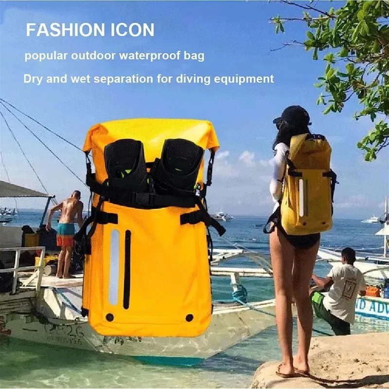 Sac De Plongée Maille PVC Pliable Grande Capacité - Poche Fermeture Éclair Pour Équipement Plongée, Sport & Voyage