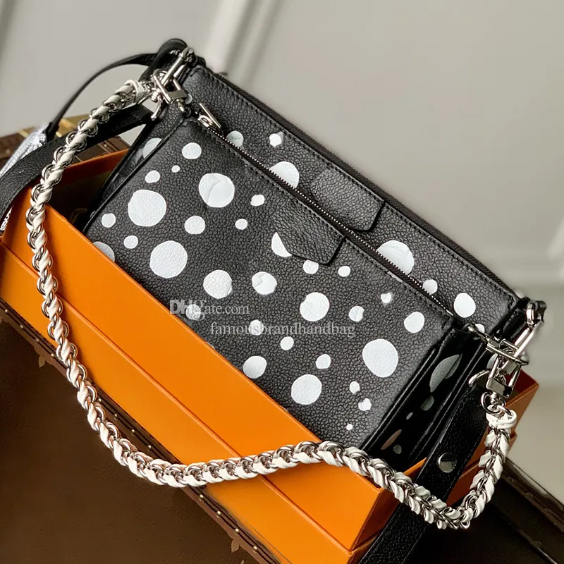 مصمم Crossbody Bag 10A جودة مرآة حقائب الكتف الجلدية الأصلية الأكياس الفاخرة مع مربع L035