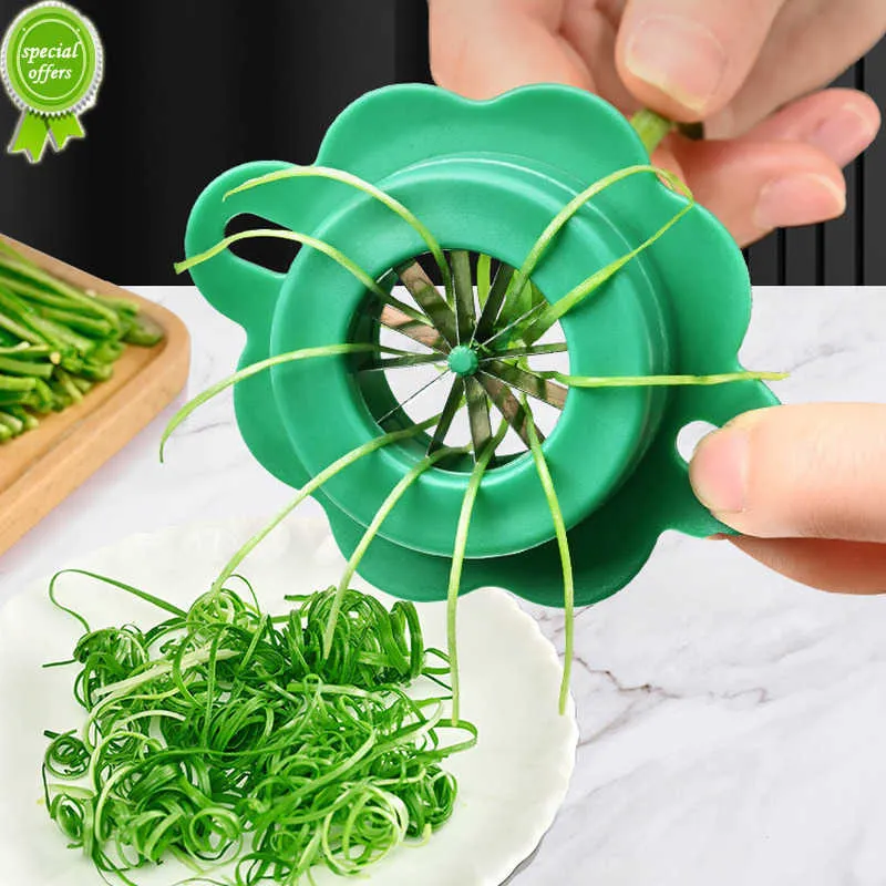 Spring Onion Slicer Shred Silk The Knife, 2024 New Green Onion Cutter, uienmes van roestvrij staal, juliennesnijder, dunne en gelijkmatige peterseliesnijder voor keuken restaurant (1 stuks