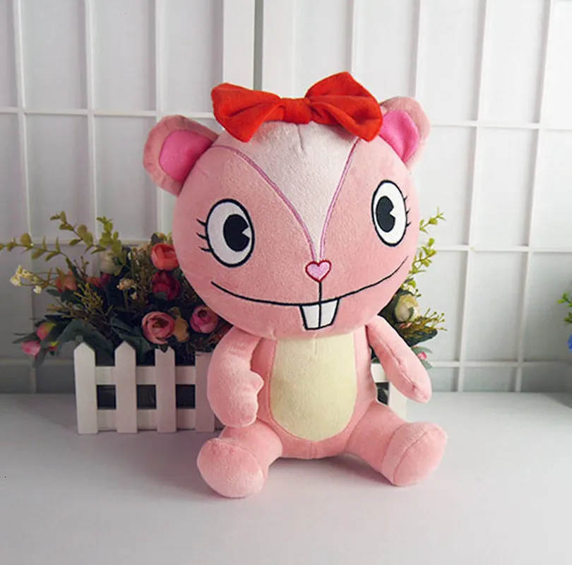 Bambole di peluche Anime Happy Tree Friends Giocattoli di peluche HTF Giggles Figure Doll 32cm Cuscino di riempimento Cartoon Cosplay per regalo 230626