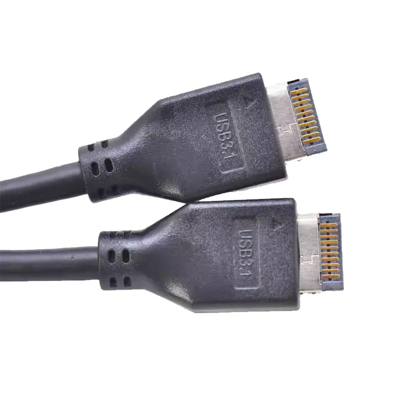 1 pz 30CM nero 2 porte USB 2.0 scheda madre pannello posteriore staffa di espansione per scheda madre IDC 9 Pin adattatore Host cavo USB