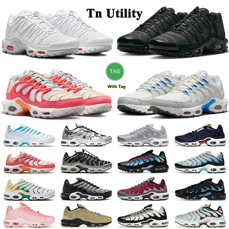 Chaussures à roulettes Toggle Tn Plus Chaussures de course Utilitaire Triple Blanc Métallique Sier Fire Ice Oreo Hyper Sky Bule Rainbow Hommes Femmes Entraîneur Sport Sneaker Tns Chaussure