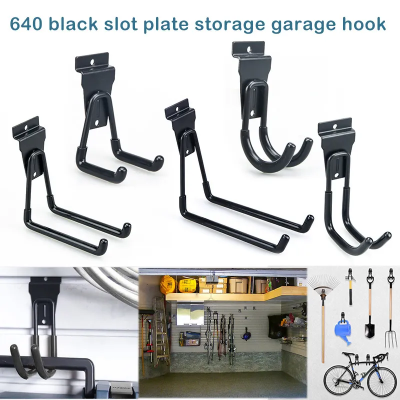 Kökshandduk Hooks Heavy Duty Metal Hook Garage Storage Rack Wall Mount Bicycle Hanger Ladders Garden Tool Antislip Organizer 230625