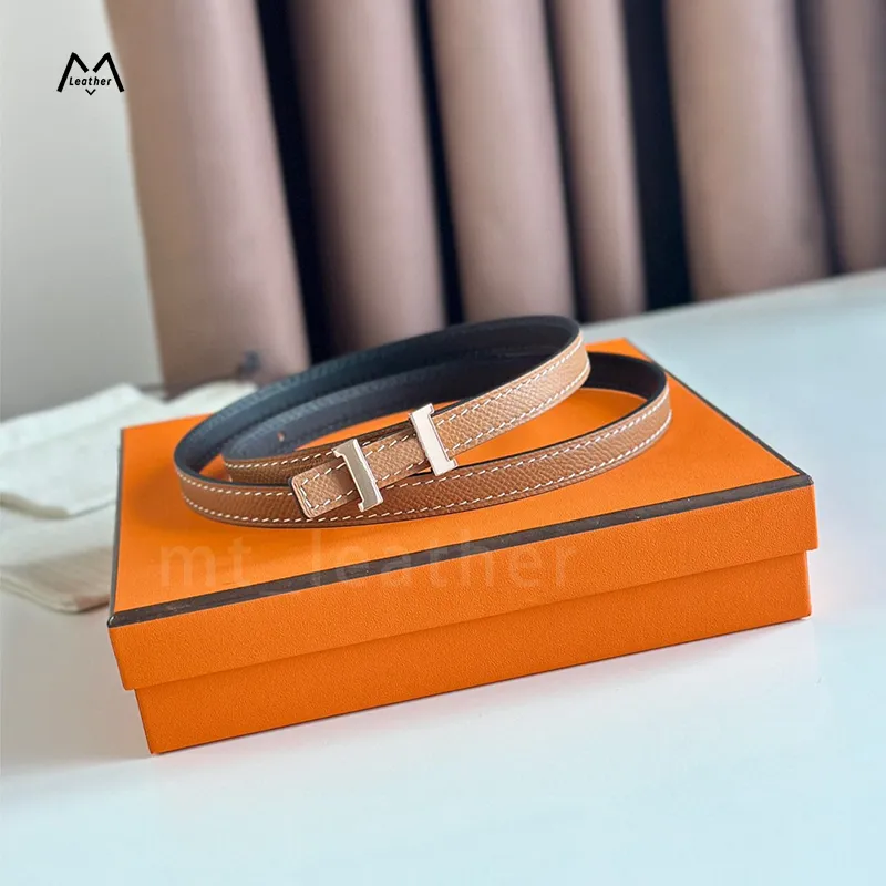 Cinturón de cuero genuino para mujer Diseñador de moda Marcas Cintura ceñida de alta calidad 12 Estilo con vestido Ancho decorativo 1.3 cm caja naranja mujer Cintura de lujo